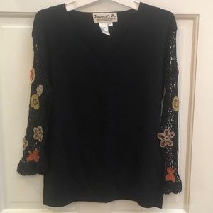Joseph A black long sleeve sweater XL